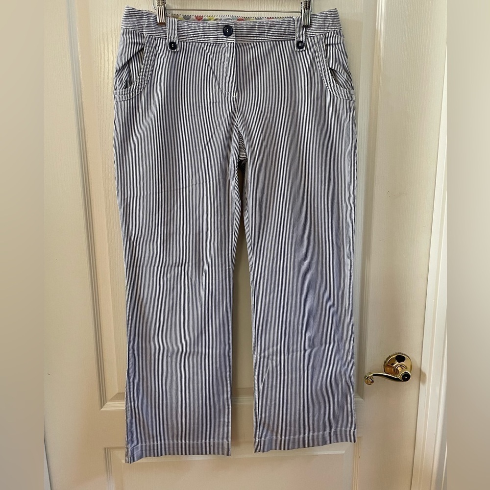 Boden Striped Wide Leg Pants Size US 8P